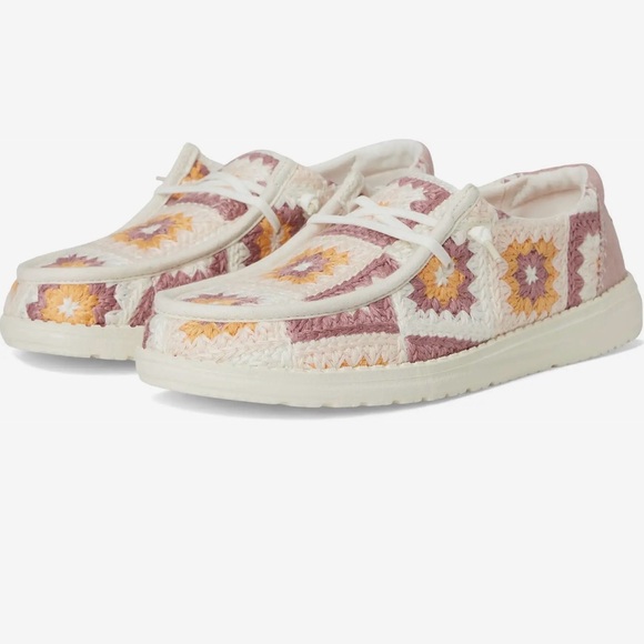 Hey Dude Shoes - Hey Dude Crochet Slip-On Sneakers Shoes - Granny Squares